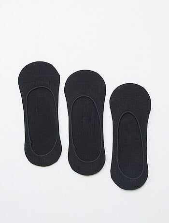 Lot de 3 chaussettes protège pied unis