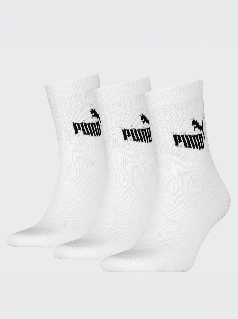 Lot de 3 chaussettes 'Puma' Blanc - Kiabi