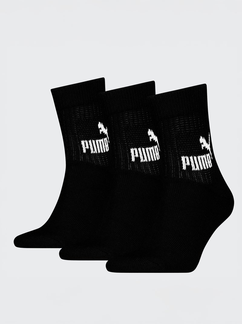 Lot de 3 chaussettes 'Puma' Noir - Kiabi
