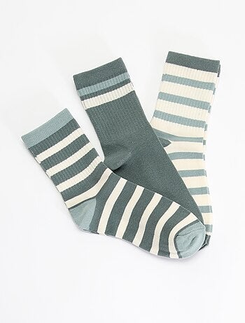 Lot de 3 chaussettes rayées