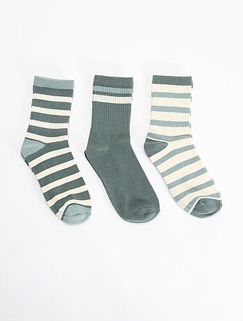 Lot de 3 chaussettes rayées
