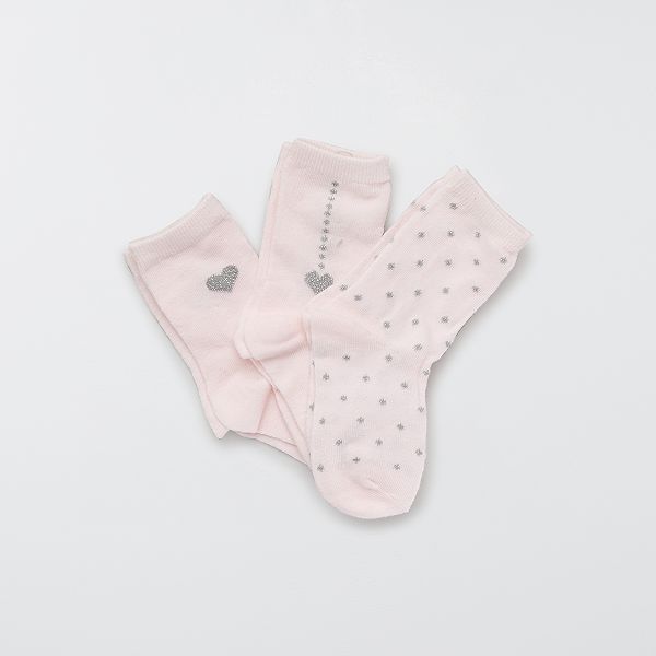 Lot De 3 Chaussettes Bebe Fille Rose Kiabi 5 00