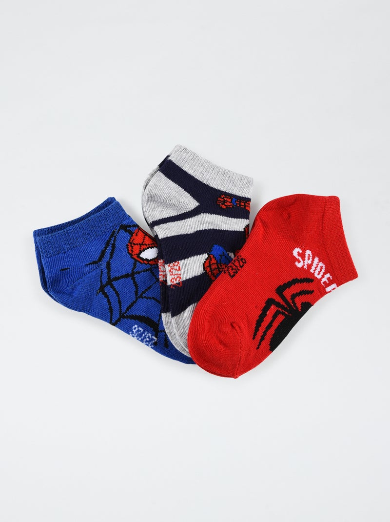 Lot de 3 chaussettes 'Spider-man' Bleu - Kiabi