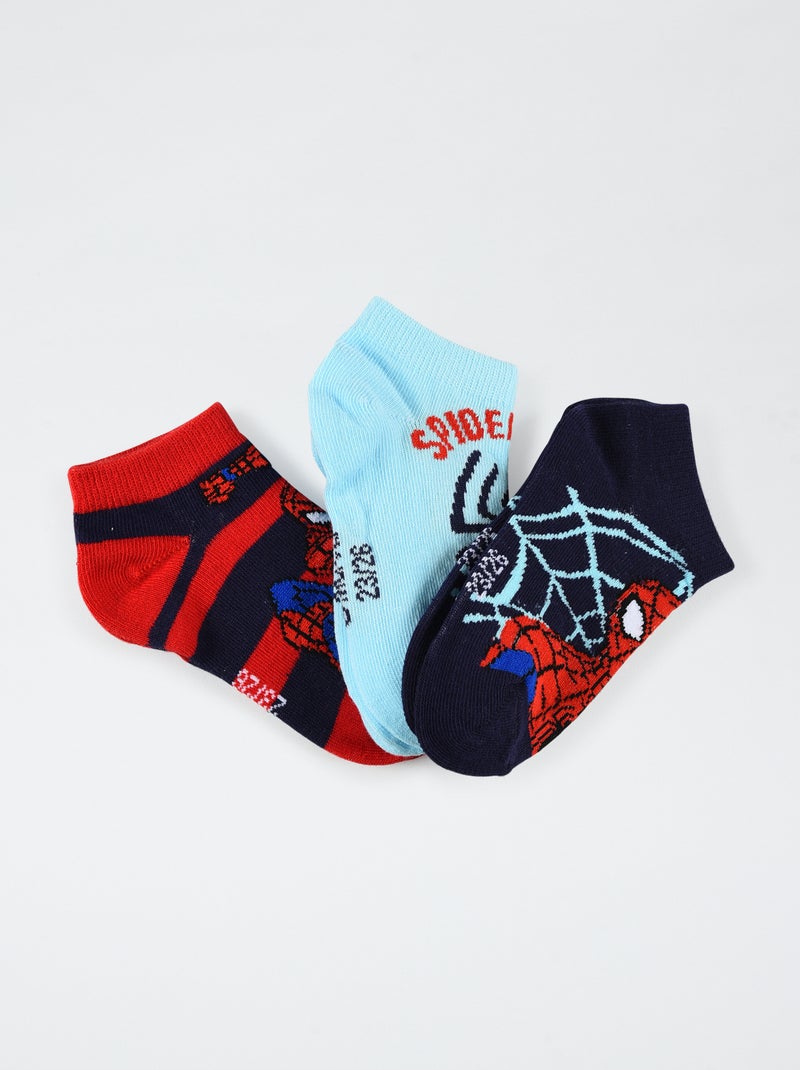 Lot de 3 chaussettes 'Spider-man' Rouge - Kiabi