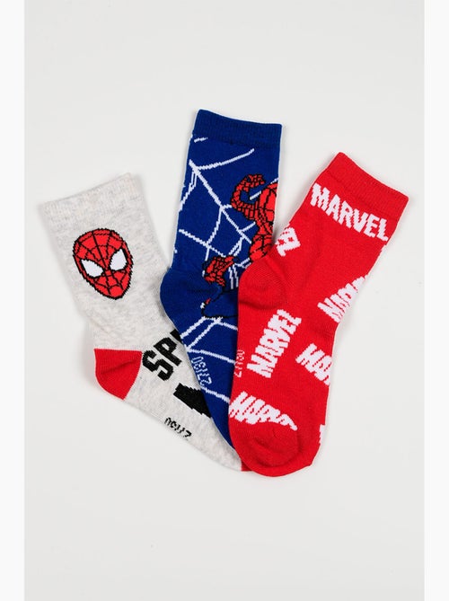 Lot de 3 Chaussettes Spiderman| Licence Officielle - Kiabi
