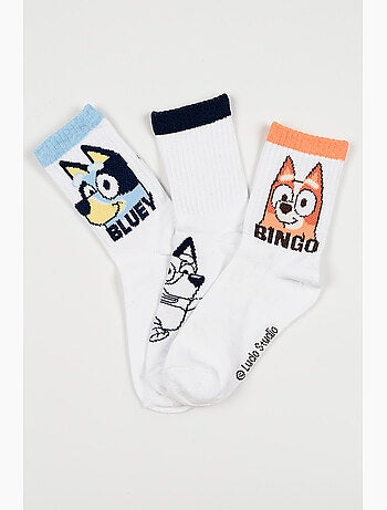 Lot de 3 chaussettes tennis Bluey| Licence Officielle