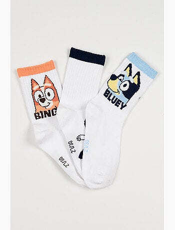 Lot de 3 chaussettes tennis Bluey| Licence Officielle