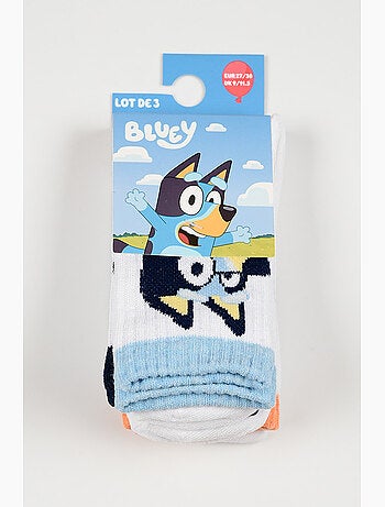 Lot de 3 chaussettes tennis Bluey| Licence Officielle