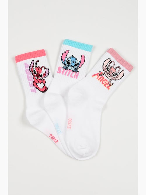 Lot de 3 chaussettes tennis Lilo et Stich | Licence Officielle - Kiabi