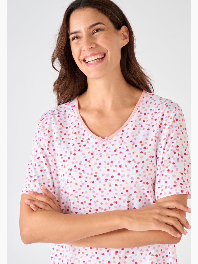 Lot de 3 chemises de nuit, 2 longueurs - Damart Rose pâle - Kiabi