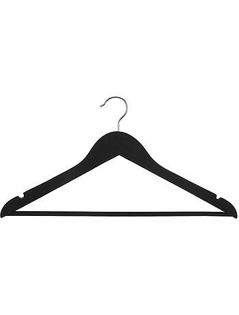 Lot de 3 cintres en bois avec épaulettes rubber
