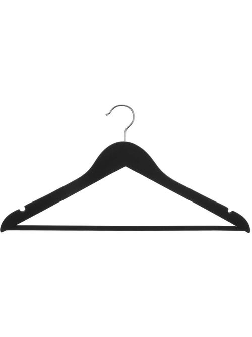 Lot de 3 cintres en bois avec épaulettes rubber - Kiabi Lot de 3 cintres en bois avec épaulettes rubber - Kiabi