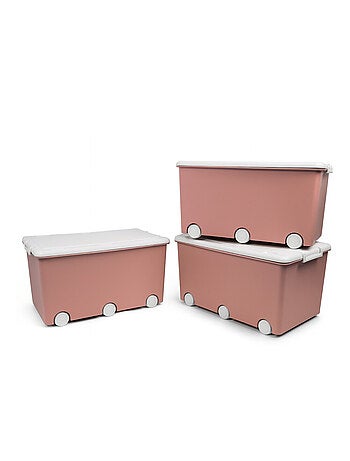 Lot de 3 coffres de rangement PLAYBOX - MAXI