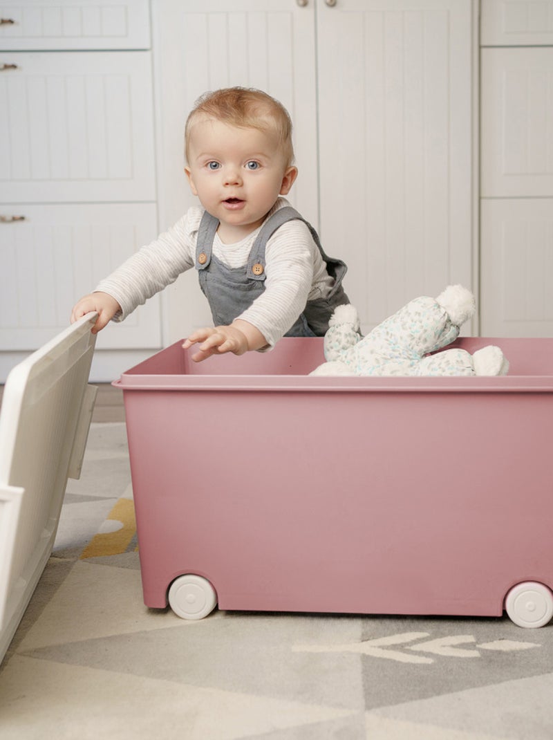 Lot de 3 coffres de rangement PLAYBOX - MEDIUM Rose - Kiabi