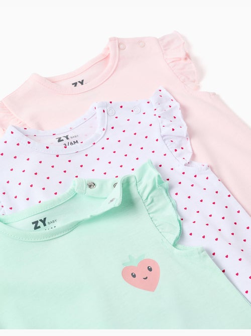 Lot de 3 combishorts sans manches en coton - Kiabi Lot de 3 combishorts sans manches en coton - Kiabi