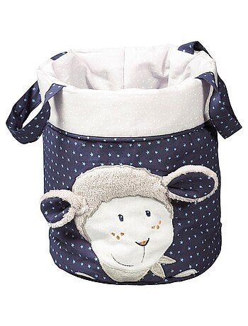 Lot de 3 Corbeilles gigogne en tissu en coton Bleu - SAUTHON