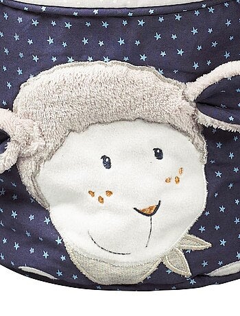 Lot de 3 Corbeilles gigogne en tissu en coton Bleu - SAUTHON