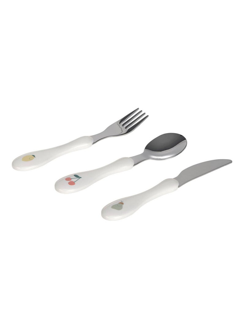 Lot de 3 Couverts Happy Fruits Blanc - Kiabi