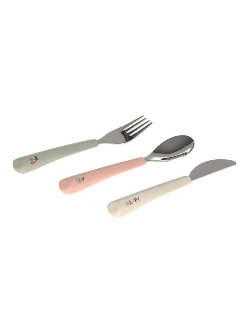 Lot de 3 Couverts Happy Fruits, Cerise Multicolore - Kiabi