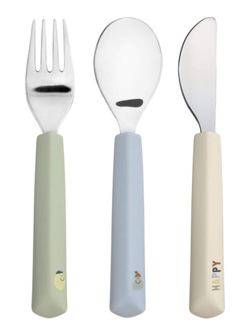 Lot de 3 Couverts Happy Fruits, Citron - Kiabi