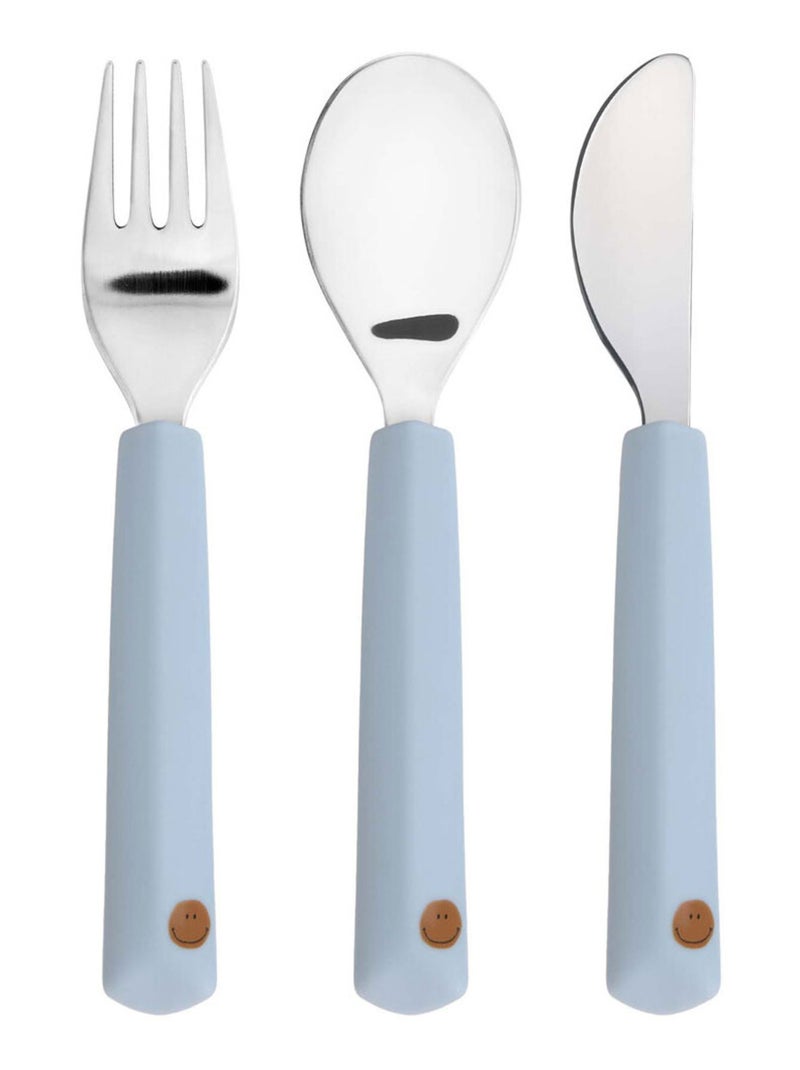 Lot de 3 Couverts Happy Rascals, Smile Bleu - Kiabi