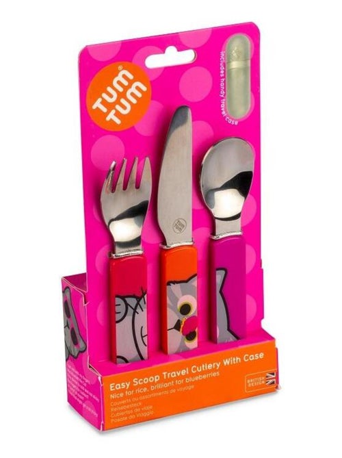 Lot de 3 Couverts inox puzzle avec étui Bluebell - Kiabi