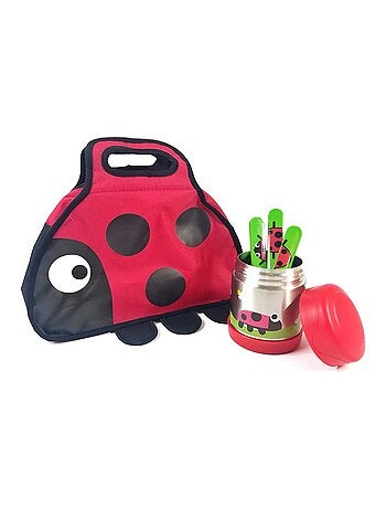 Lot de 3 Couverts inox puzzle avec étui Ladybird