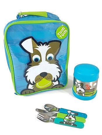Lot de 3 Couverts inox puzzle avec étui Scruff