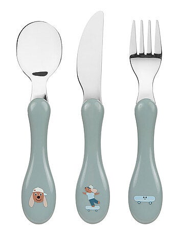 Lot de 3 Couverts Tiny Team, Chien