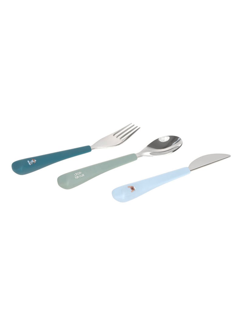 Lot de 3 Couverts Tiny Team, Dog Multicolore - Kiabi