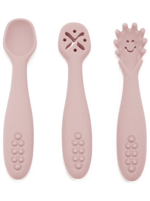 Lot de 3 cuillères d'apprentissage en silicone - Kiabi