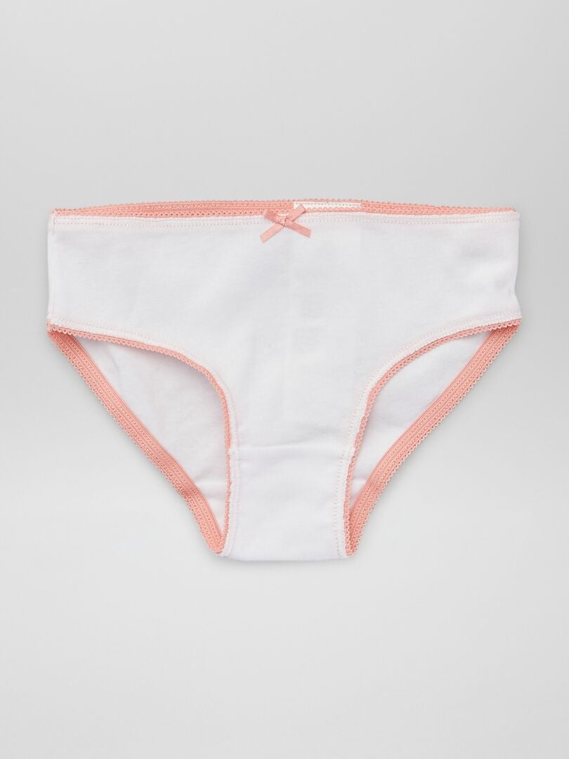 Lot De 3 Culottes Lulu Castagnette - Coton Rose Et Blanc - Taille Unique - Neuf Avec étiquettes - Pour Femme