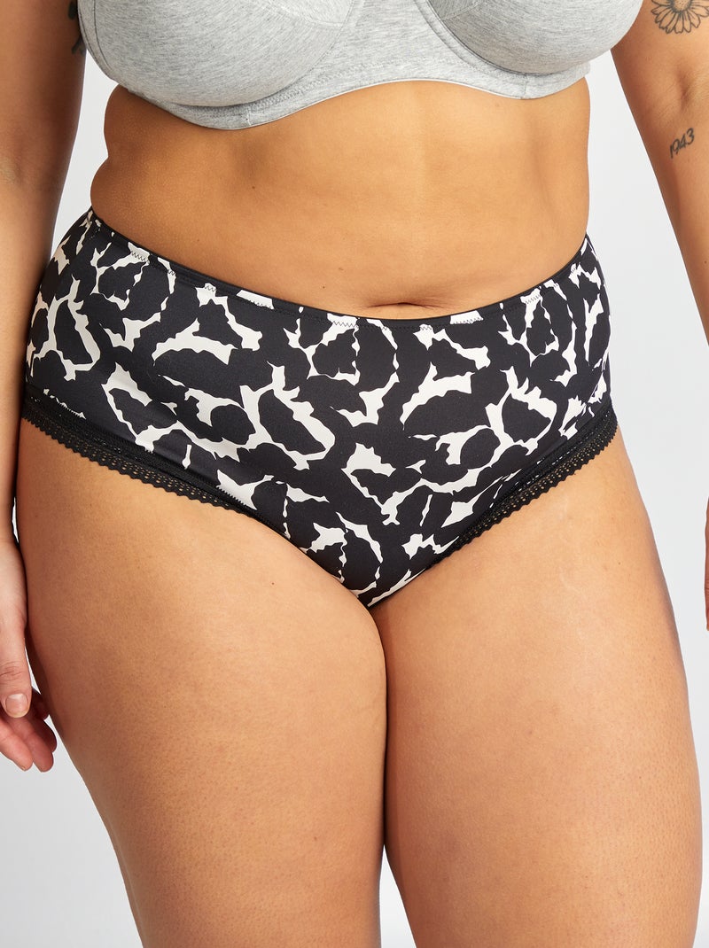 Lot de 3 culottes avec imprimé Noir/rouge - Kiabi