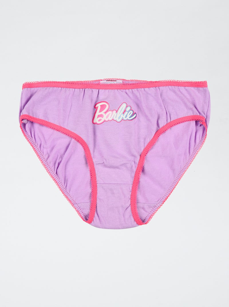 Lot de 3 culottes 'Barbie' en coton Rose - Kiabi