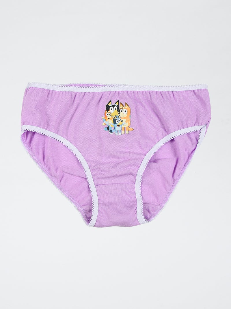 Lot de 3 culottes 'Bluey' en coton Rose - Kiabi