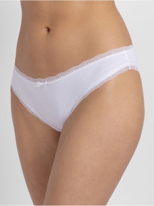 Lot de 3 culottes brésiliennes Essential Cotton Dorina - Kiabi
