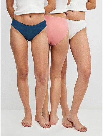 Lot de 3 culottes classiques sans coutures en microfibre