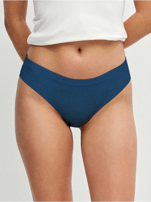Lot de 3 culottes classiques sans coutures en microfibre - Kiabi