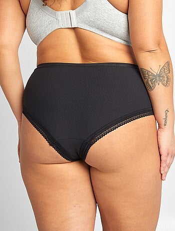 Lot de 3 culottes côtelées avec dentelle