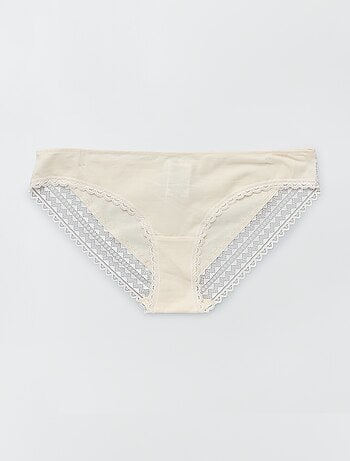 Lot de 3 culottes coton dentelle