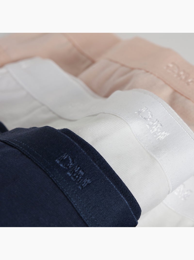Lot de 3 culottes coton fille les pockets ecodim Rose clair - Kiabi