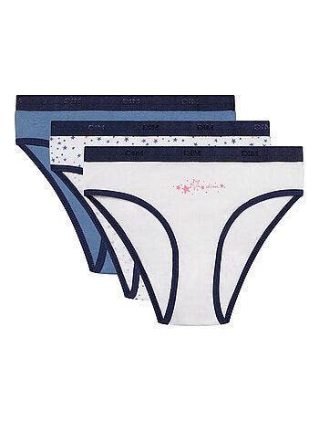 Lot de 3 culottes fille en coton stretch à motif Les Pockets