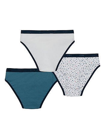 Lot de 3 culottes fille en coton stretch à motif Les Pockets