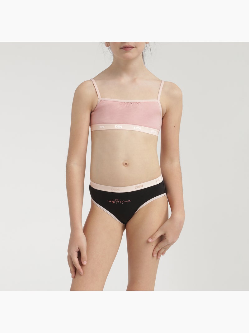 Lot de 3 Culottes Coton Pockets Coton Rose clair - Kiabi