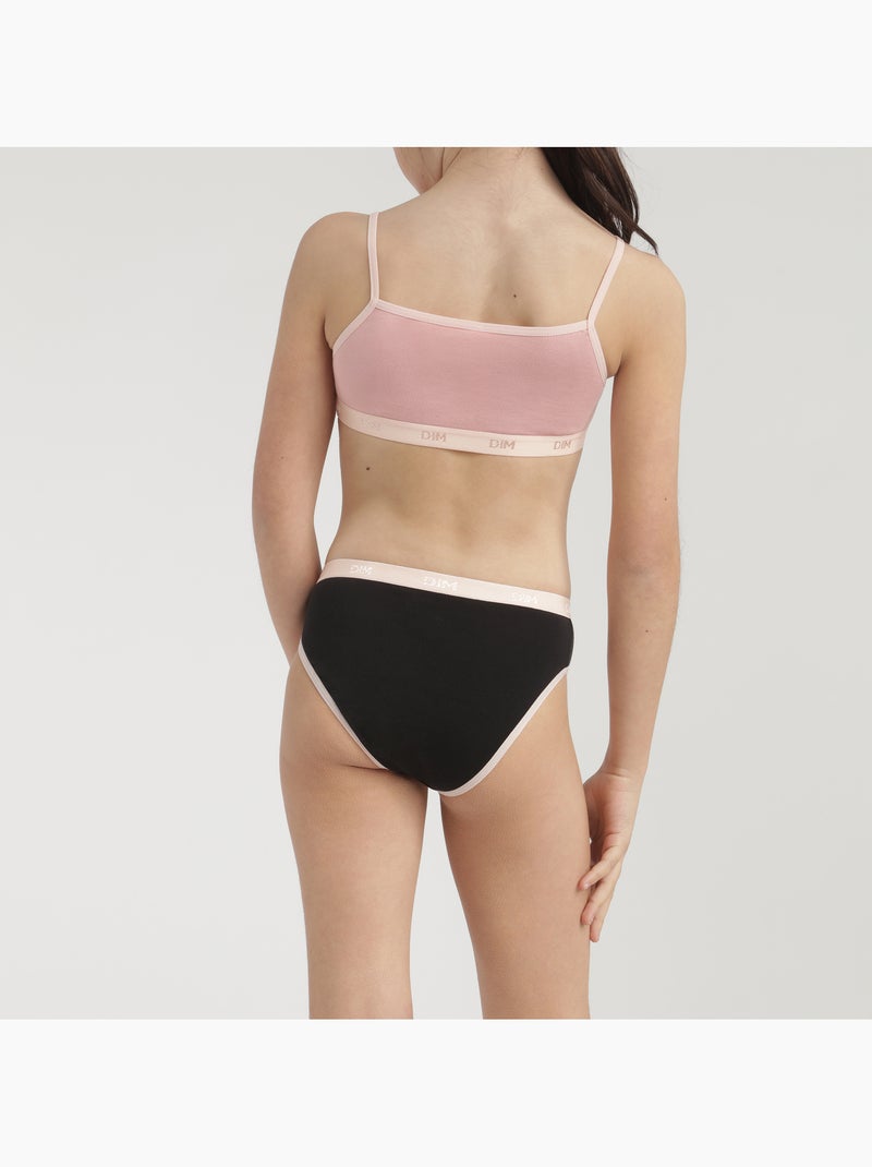 Lot de 3 Culottes Coton Pockets Coton Rose clair - Kiabi