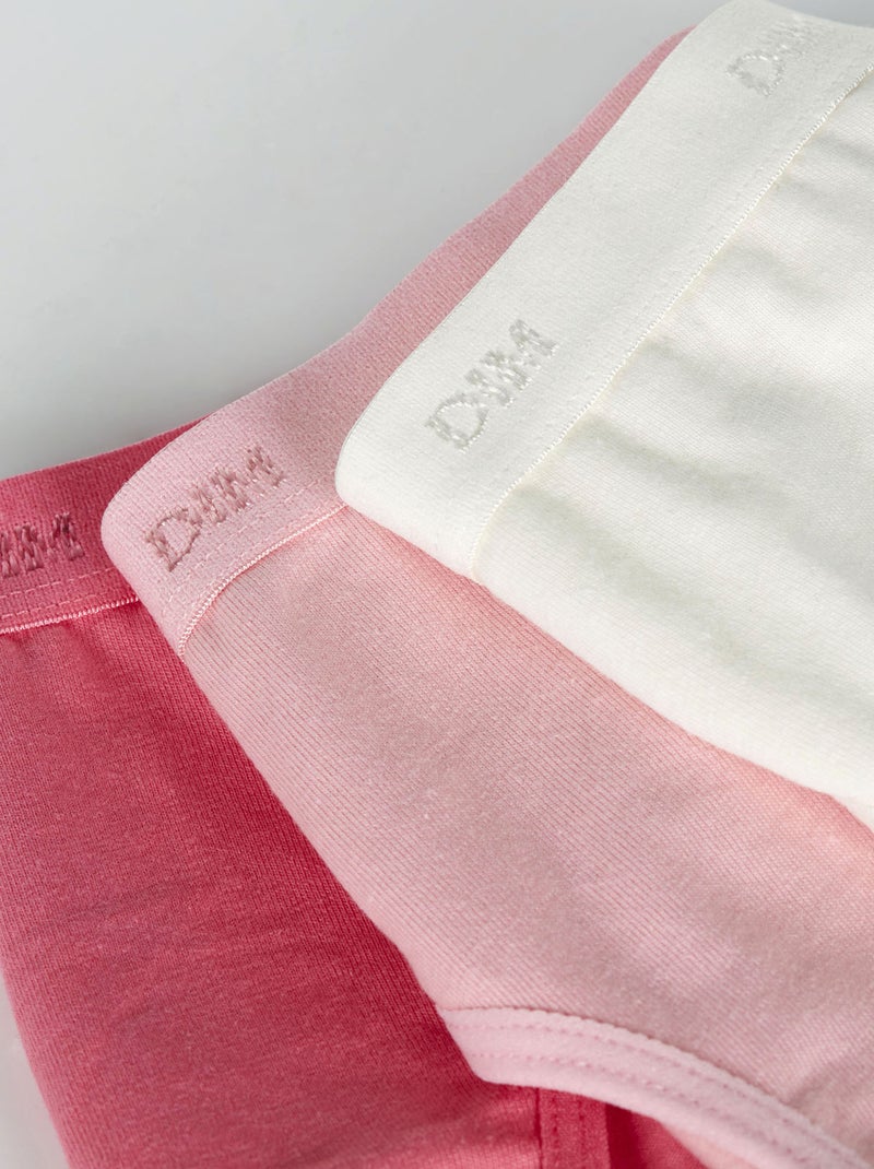 Lot de 3 Culottes Coton Pockets Ecodim Rose - Kiabi