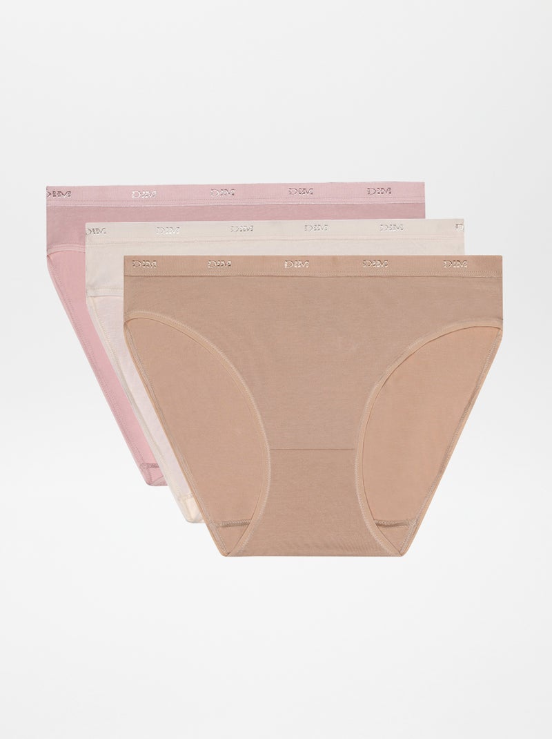 Lot de 3 culottes 'DIM' Beige - Kiabi
