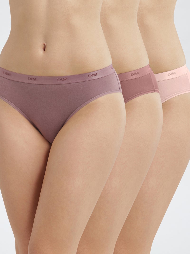Lot de 3 culottes 'Dim' Rose - Kiabi