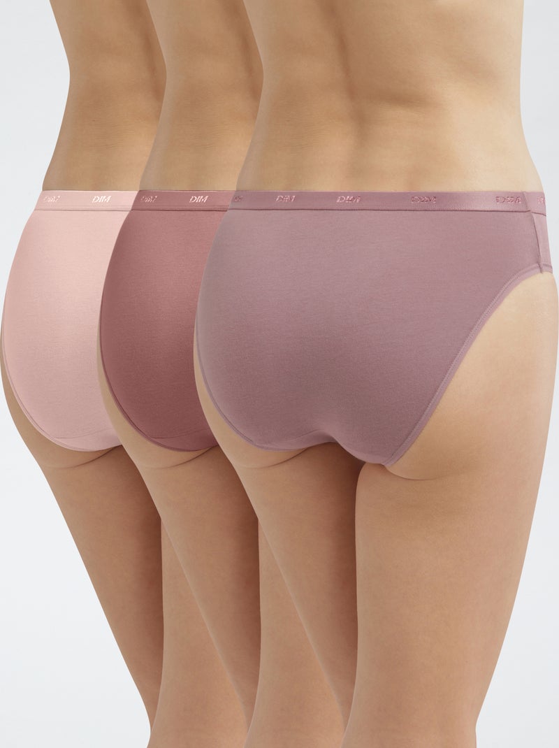 Lot de 3 culottes 'Dim' Rose - Kiabi