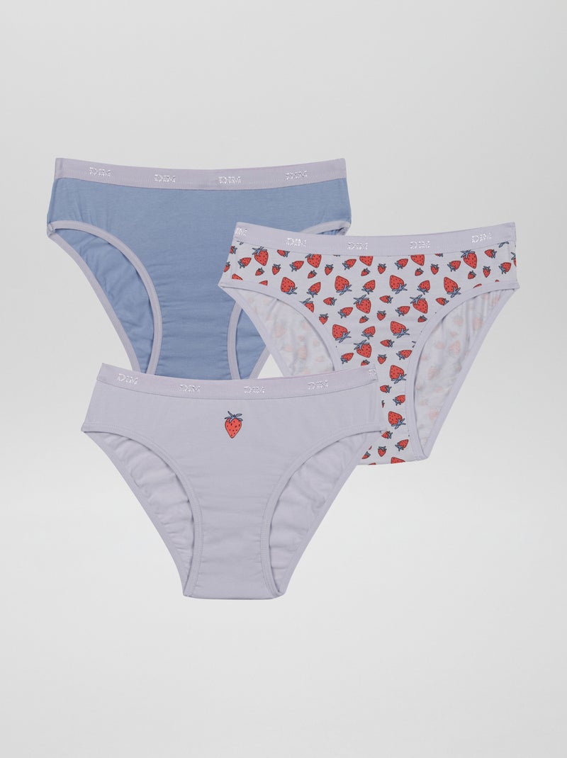 Lot de 3 culottes 'DIM' Violet - Kiabi